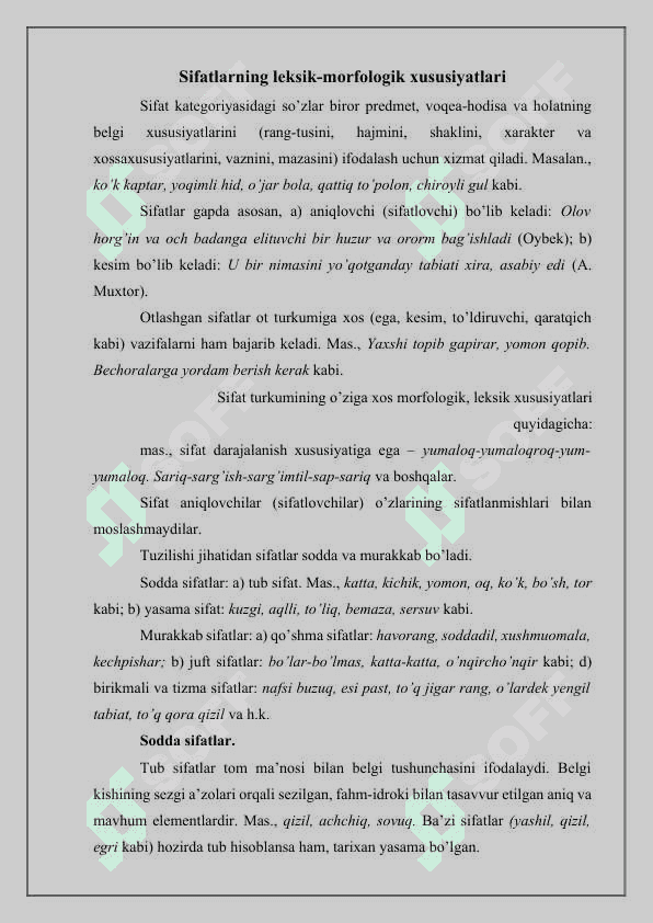 O’zbek tilida ruhiy holatni ifodalovchi sifatlar semantikasi 4