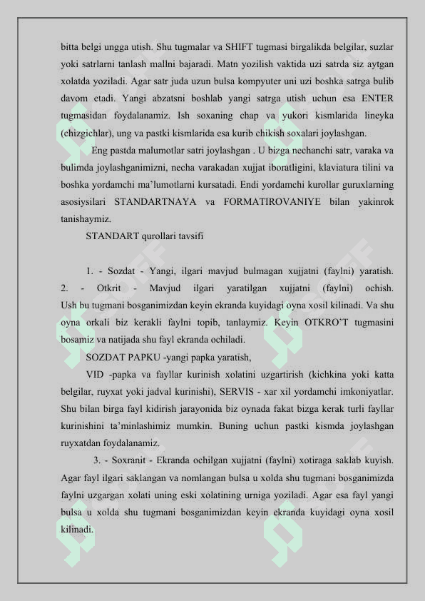 Zamonaviy matn protsessorlari va ularning imkoniyatlari. giperssilkala, rasmlar va murakkab jadvallar bilan ishlash 6
