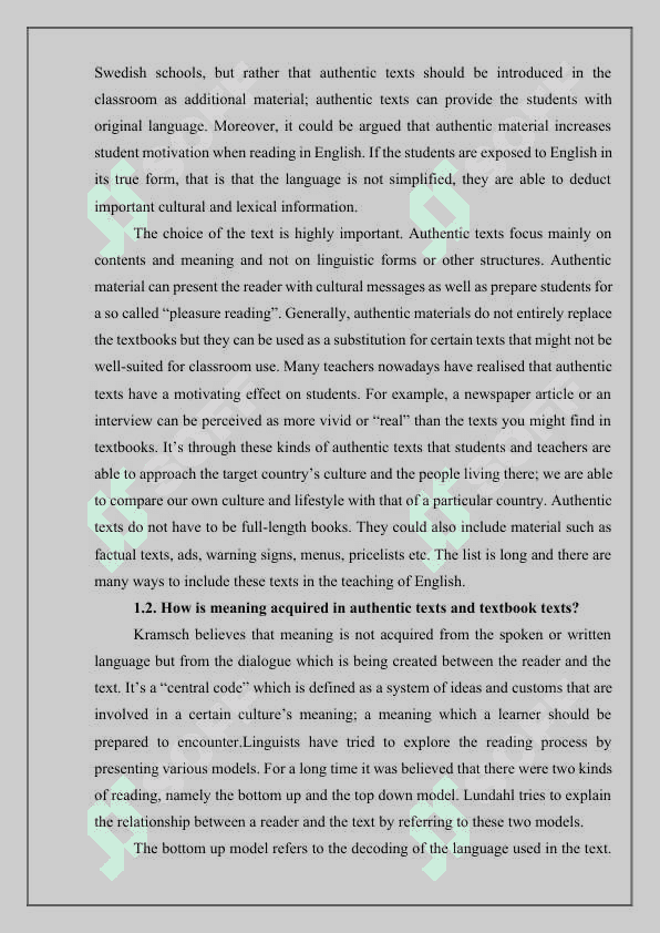 Students' attitudes towards authentic and non-authentic material in the ESP classroom 7