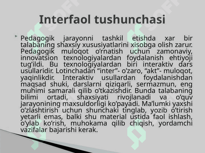 Interfaol metodlar va ularning tasnifi 3