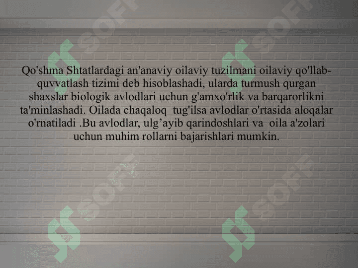 Amerikadagi oilaviy hayot haqida statistikalar 2