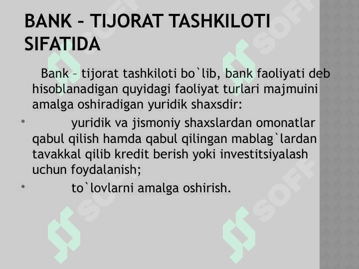 BANK FAOLIYATINING HUQUQIY ASOSLARI 3