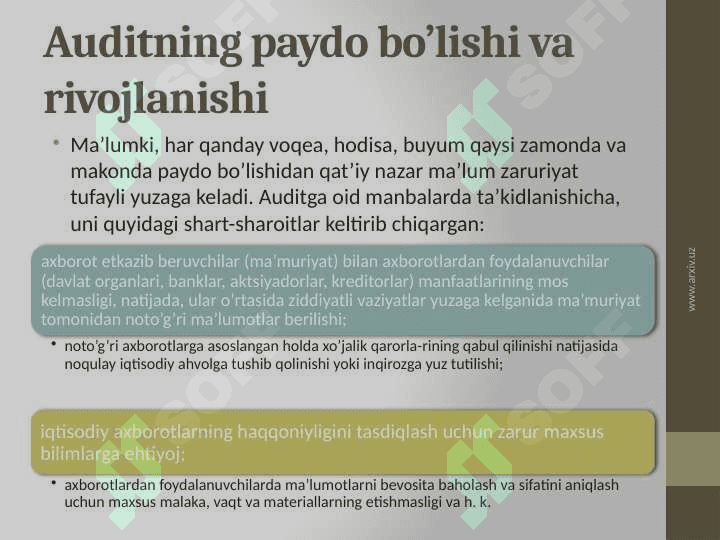 Audit xizmatining faoliyati 3