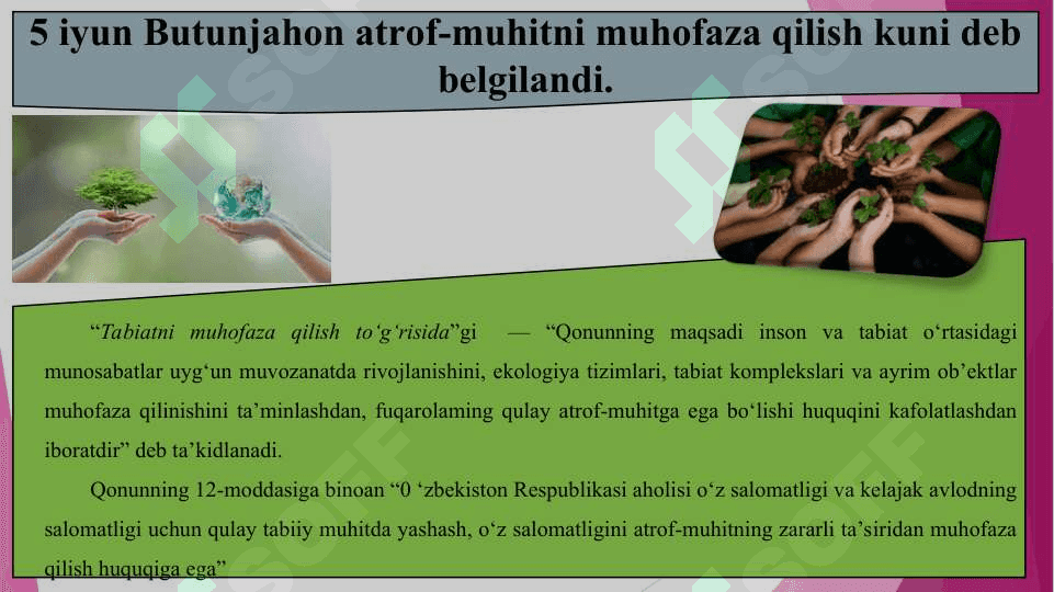 Ekologik xavfsizlikning huquqiy asoslari va barqaror rivojlanish 3