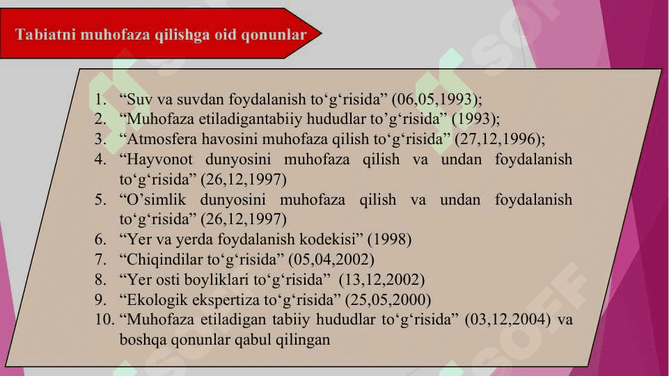 Ekologik xavfsizlikning huquqiy asoslari va barqaror rivojlanish 4