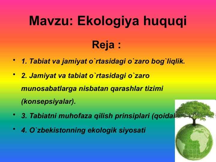 Ekologiya huquqi 1