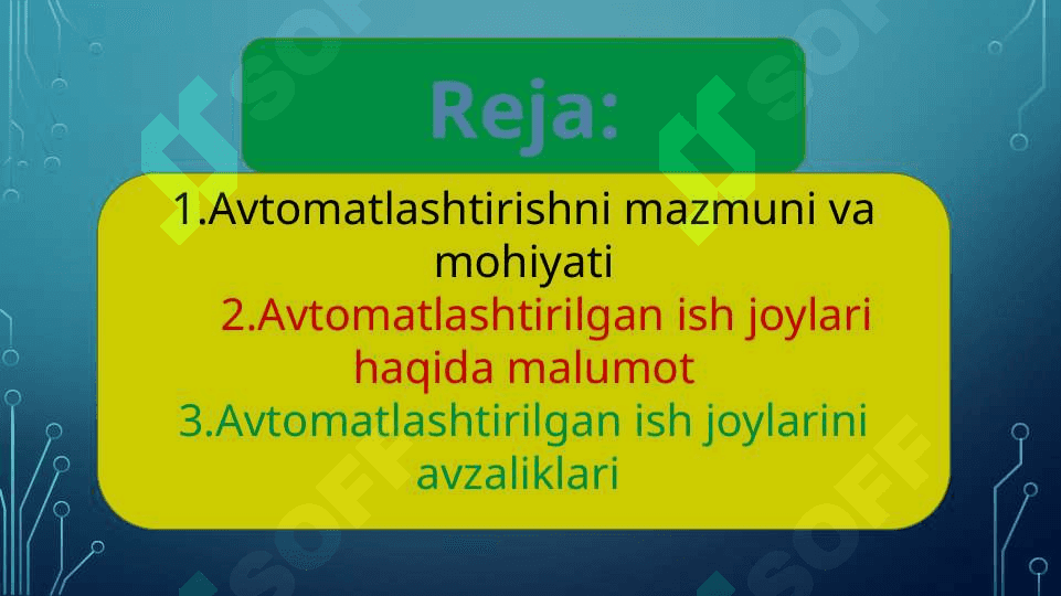 AVtomatlashtirilgan Ish Joylari 2