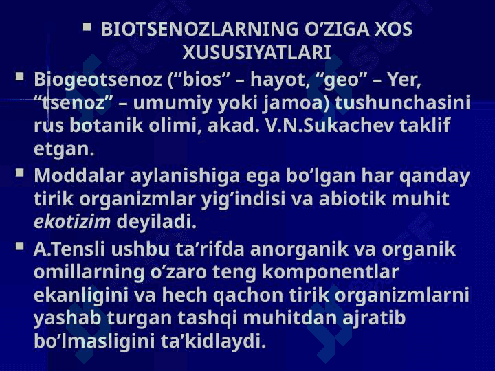 Biotsenoz va ekotizimlar 2