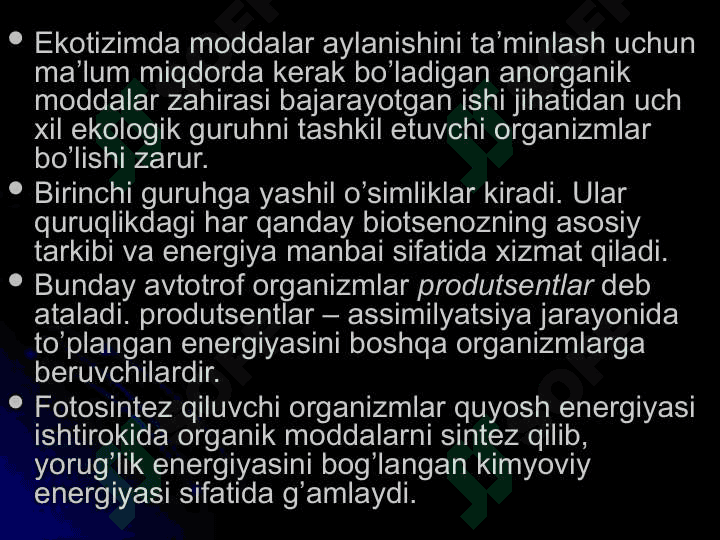 Biotsenoz va ekotizimlar 8