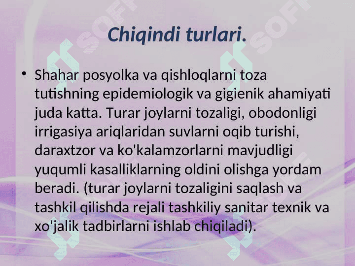 Chiqindilar muammosi 2