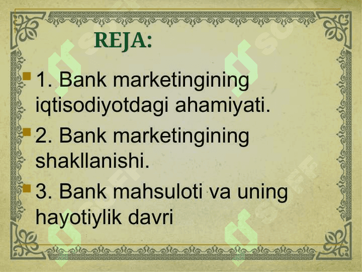 Bank faoliyatida marketing tadqiqotlarini tashkil etish 2