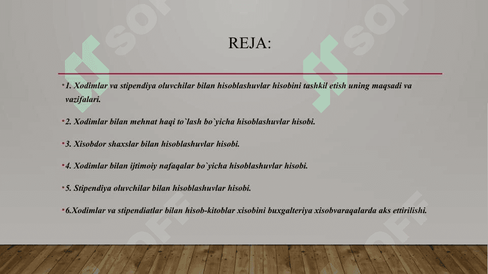 Byudjet tashkilotlarida hodimlar va stipendiya oluvchilar bilan hisoblashuvlar hisobi 2