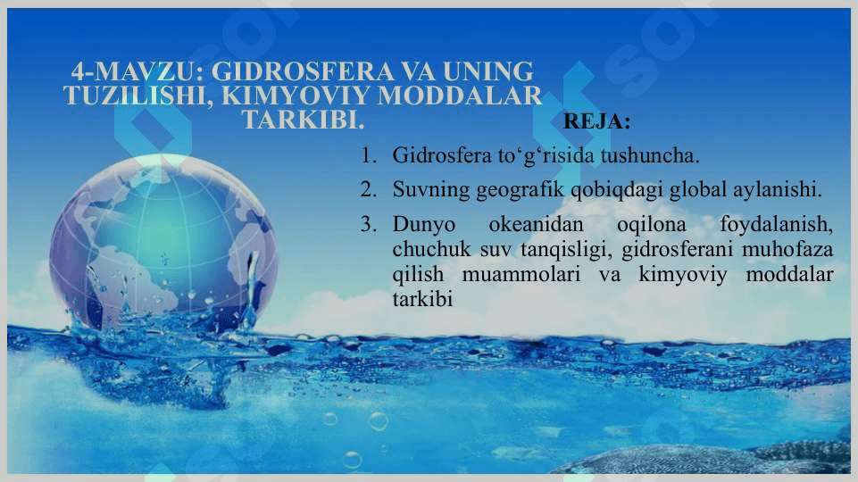 EKOTIZIMDA ELEMENTLARNING AYLANISHI 6