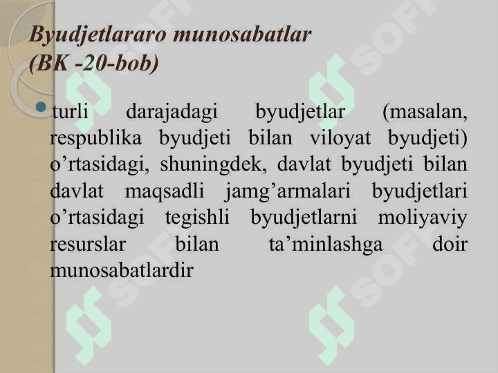 Byudjetlararo munosabatlar” 3
