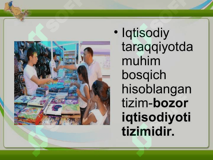 Bozor iqtisodiyoti taraqqiyot 2