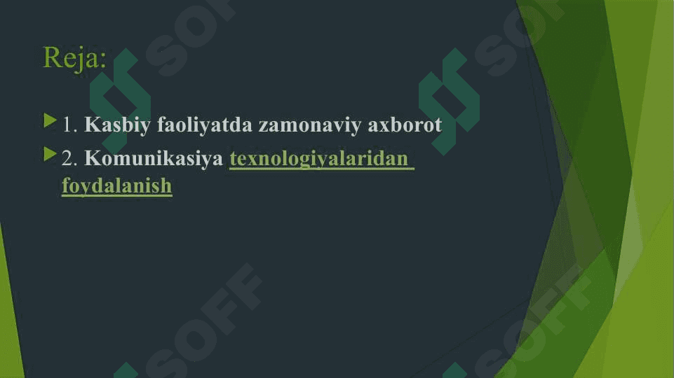 Kasbiy sohada zamonaviy axborot kommunakatsiya texnalogiyalaridan foydalanish 2