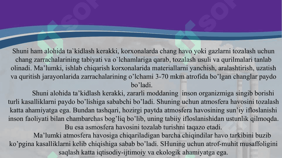 Atmosfera havosini changdan tozalash 4