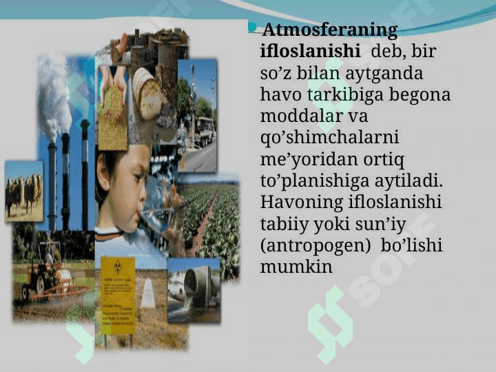 Atmosfera ifloslanishining atrof muhit va inson salomatligiga ta’siri 4