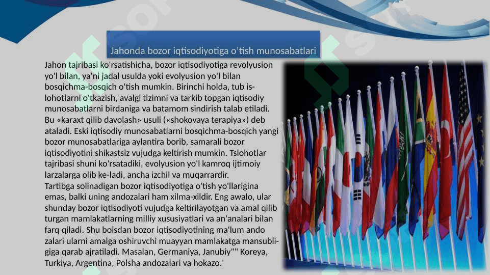 Bozor iqtisodiga o’tish 4