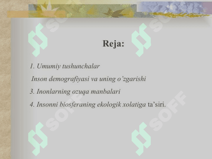 Biosferaning insonga ta’siri 2