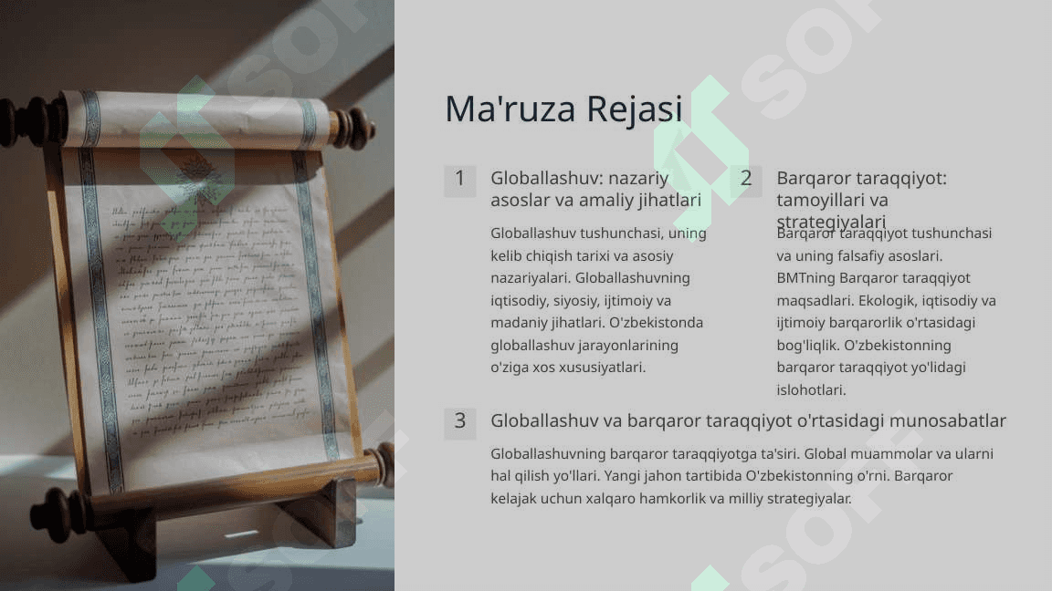 Globallashuv va Barqaror Taraqqiyot Falsafasi 2