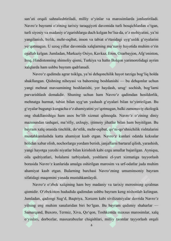 NAVROʻZ QADRIYATLARI. 6