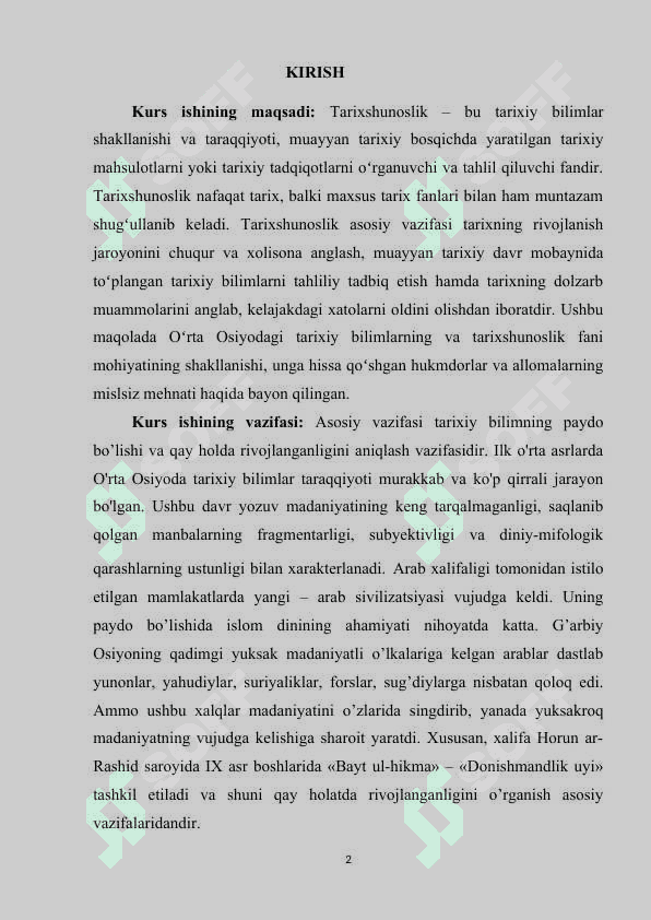 Ilk o’rta asrlarda O’rta Osiyoda tarixiy bilimlar taraqqiyoti 2