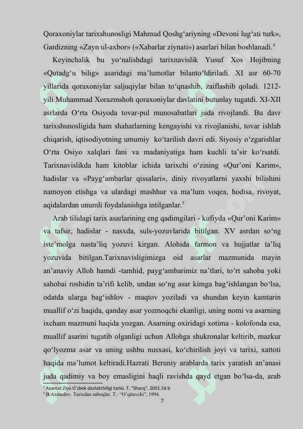 Ilk o’rta asrlarda O’rta Osiyoda tarixiy bilimlar taraqqiyoti 7