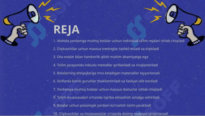 Umumta'lim tashkilotlarida alohida yordamga muhtoj bolalar uchun integratsiyalashgan taʼlimni amalga oshirishning asosiy bosqichlari 2