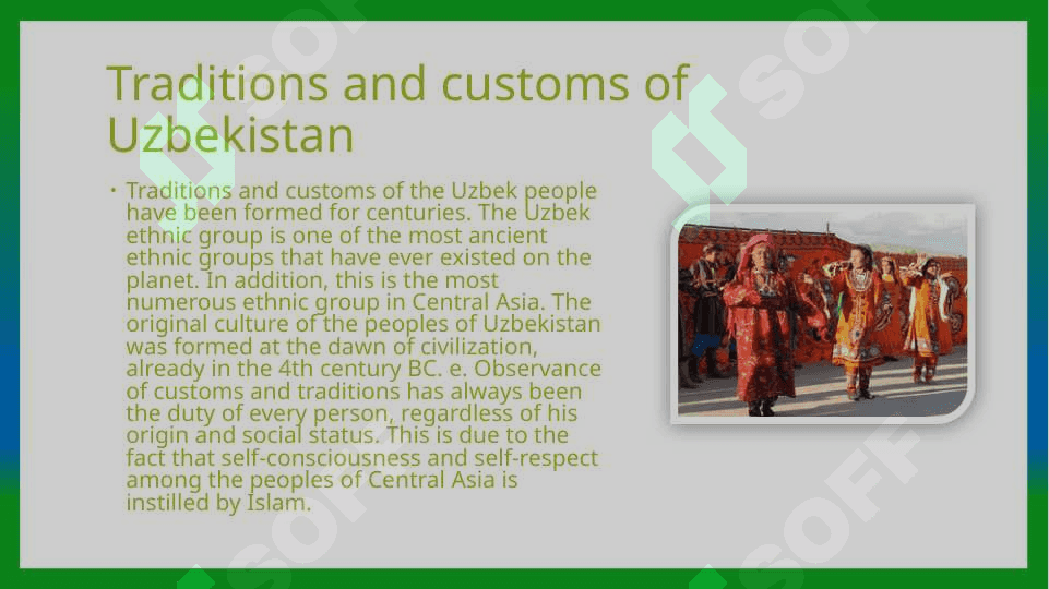 Traditions, customs, culture of the Uzbek nationality 2