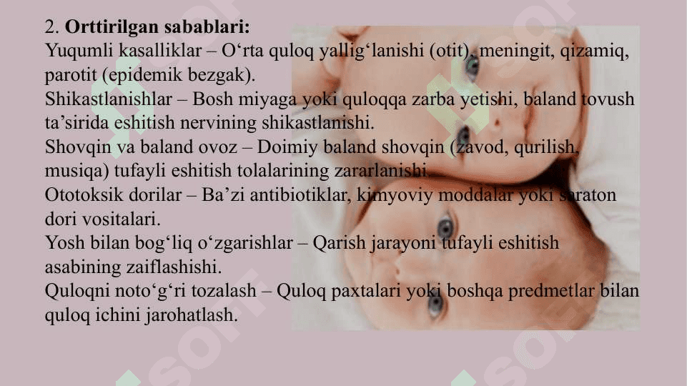 Bolalarda eshitish nuqsonining kelib chiqish sabablari va turlari 4