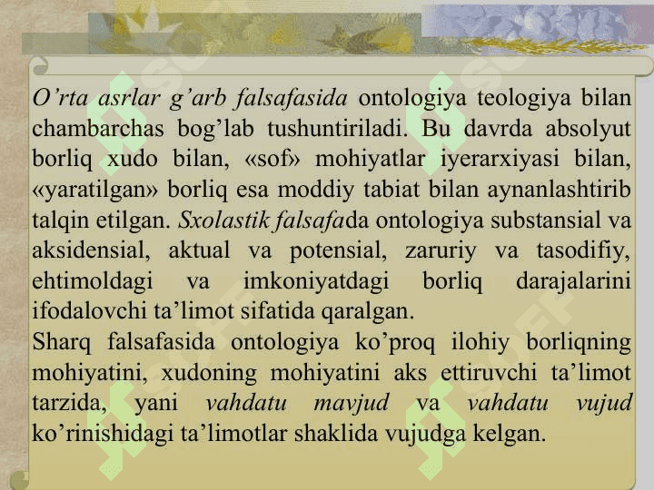 borliq va rivojlanish falsafasi 5