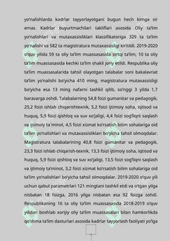 Hozirgi davrda jahon mamlakatlari boshlang’ich ta’lim tizimi tarixi 7