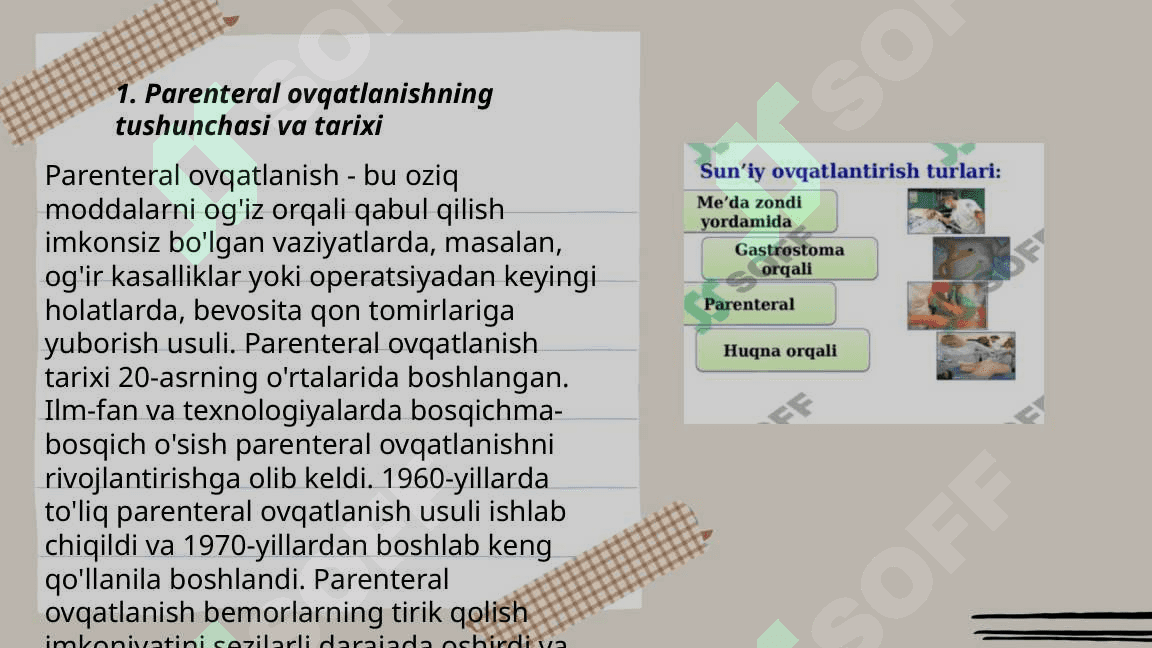 Parenteral ovqatlanish va uning klinik ahamiyati 3