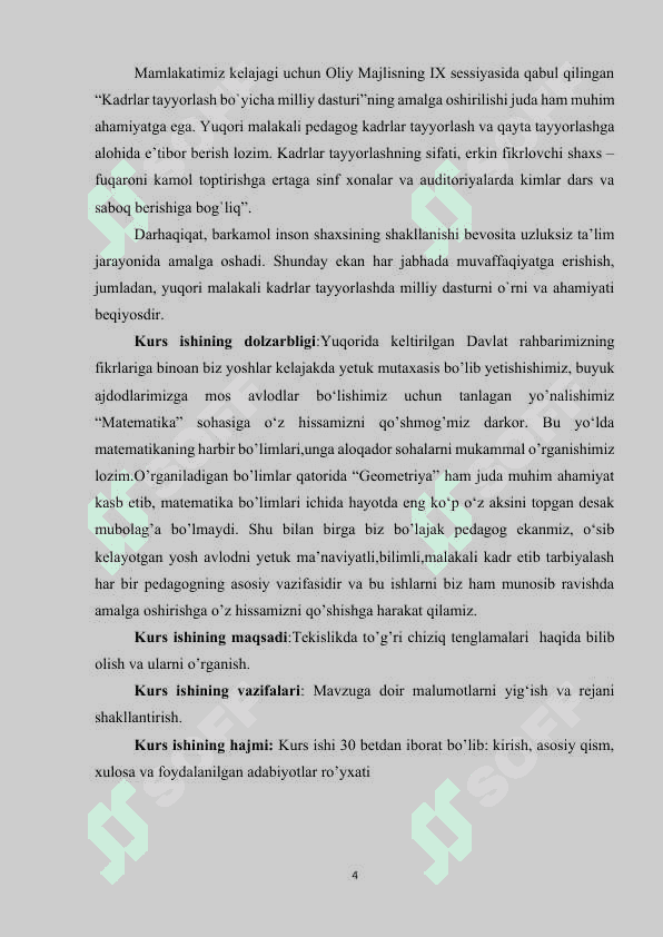 Tekislikda to'g'ri chiziqlarning umumiy tenglamasi.Kurs ishi 4