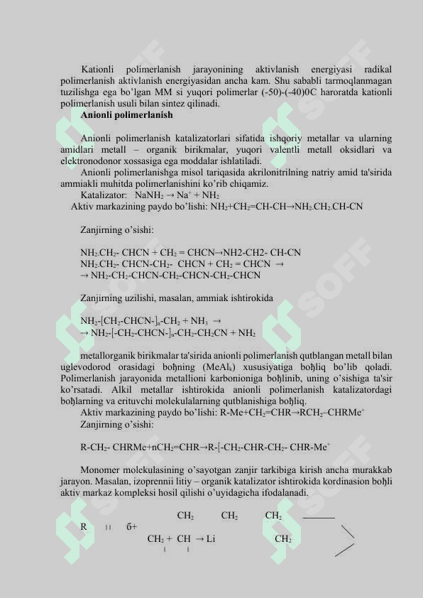 IONLI  YOKI  KATALITIK POLIMERLANISH 2