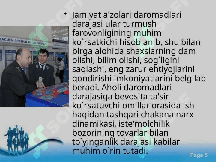 Aholi turmush darajasi  statistikasi 5