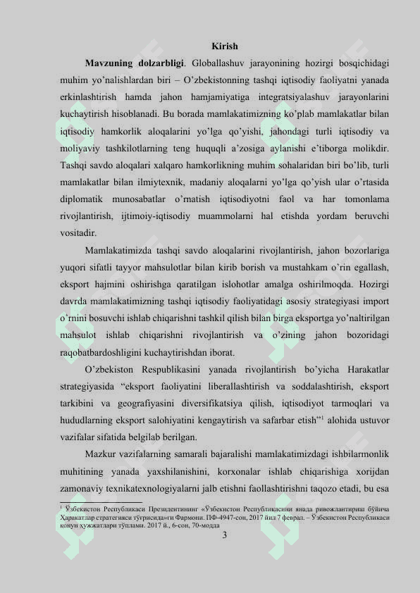 O‘ZBEKISTONNING DUNYONING RIVOJLANGAN DAVLATLARI BILAN IQTISODIY HAMKORLIGI 3