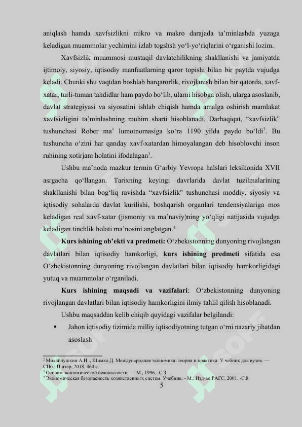 O‘ZBEKISTONNING DUNYONING RIVOJLANGAN DAVLATLARI BILAN IQTISODIY HAMKORLIGI 5