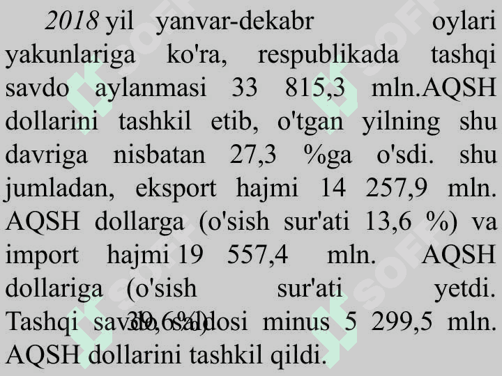 TASHQI IQTISODIY FAOLIYAT STATISTIKASI 6