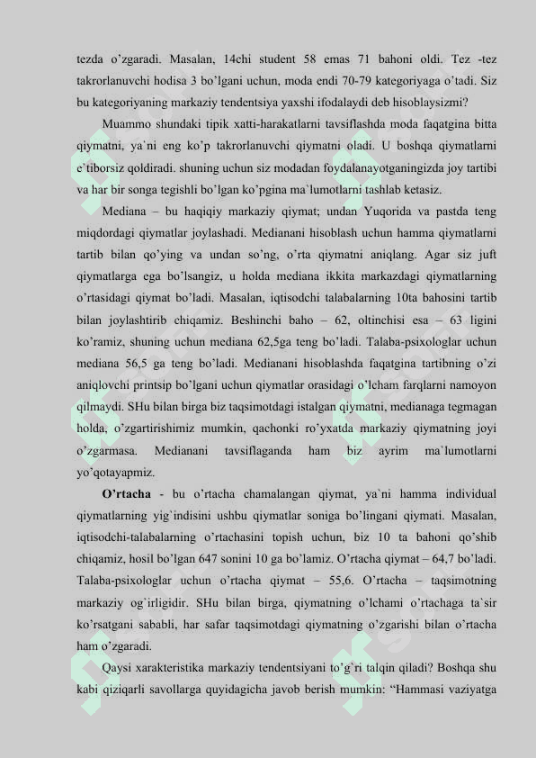 Eksperiment natijalar tahlili 4