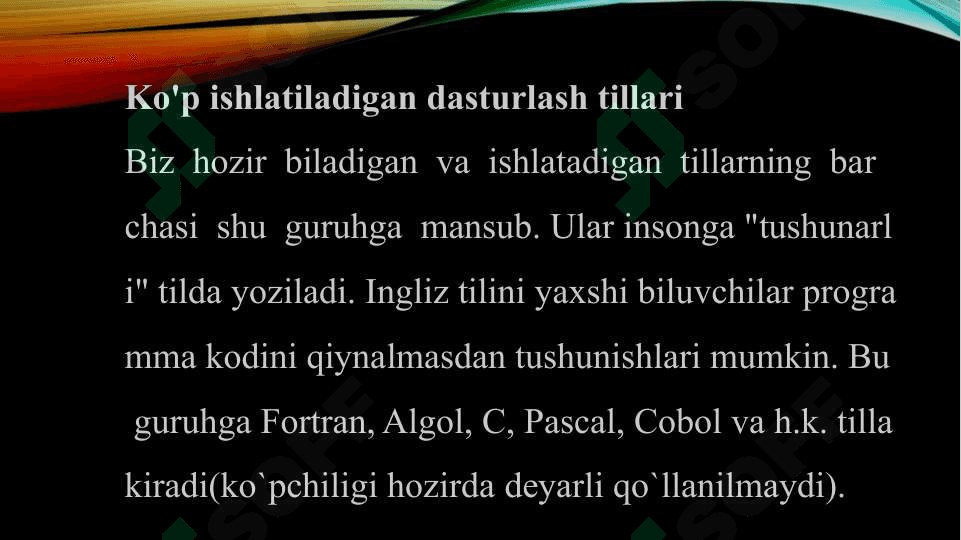 Zamonaviy dasturlash texnologiyalari 5