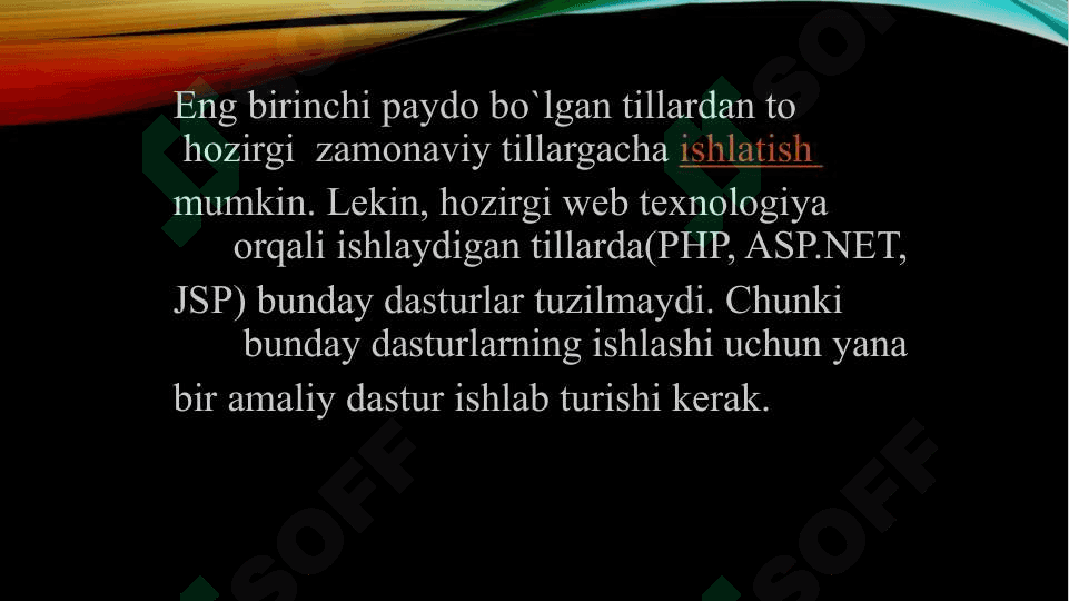 Zamonaviy dasturlash texnologiyalari 6