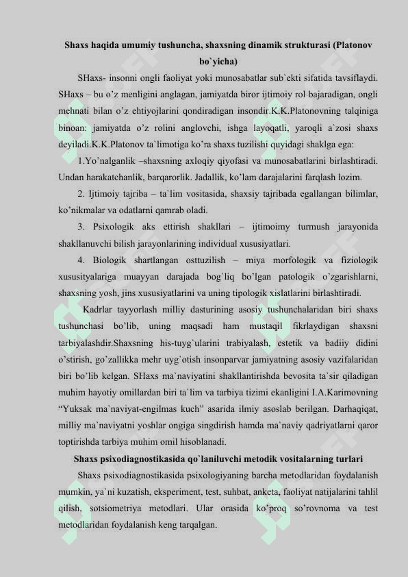 Shaxs psixodiagnostikasi 2