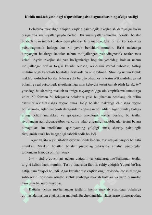 Intellekt psixodiagnostikasi 2