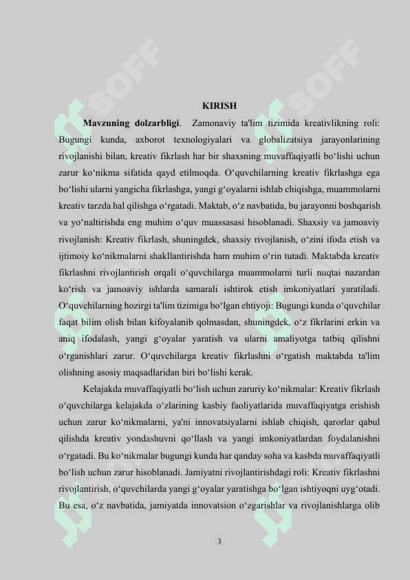 BOSHLANG ‘ICH SINF O’QUVCHILARINING KREATIVLIK QOBILIYATLARINI SHAKLLANTRISH METODIKASI 3