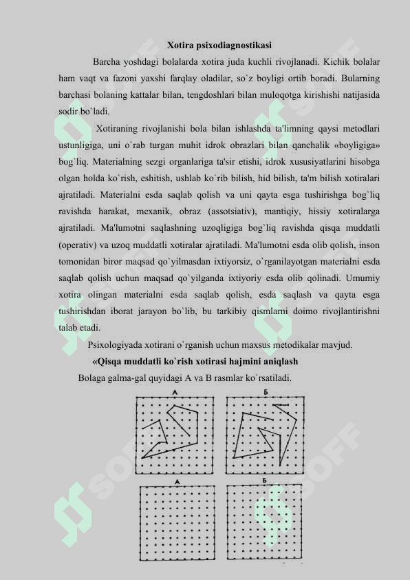 Bilish jarayonlari psixodiagnostikasi 2
