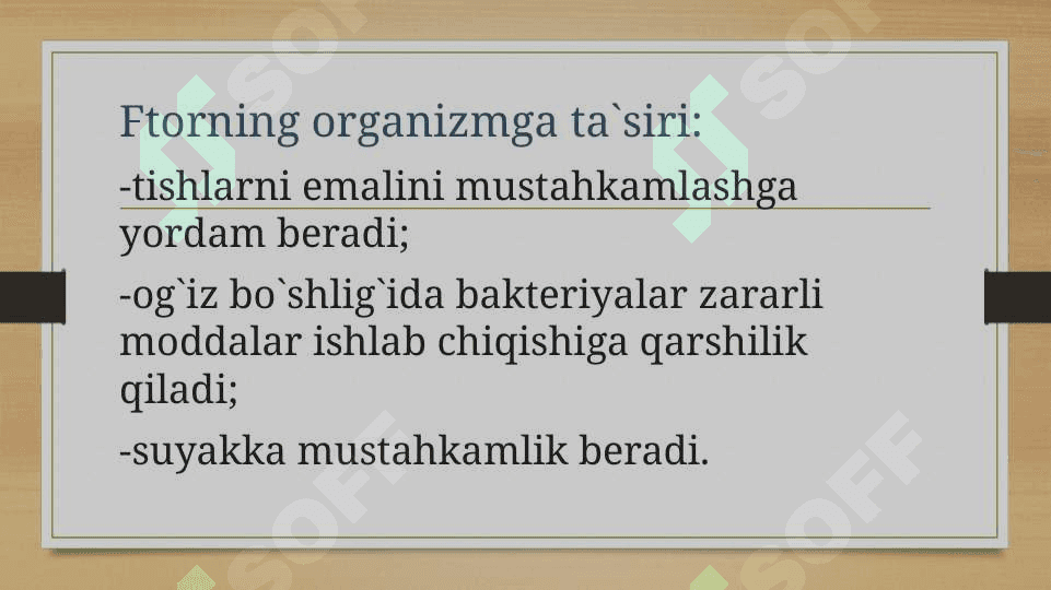 Mikroelementozla r. Ftor , Kalsiy miqdorining oshib ketishi 7