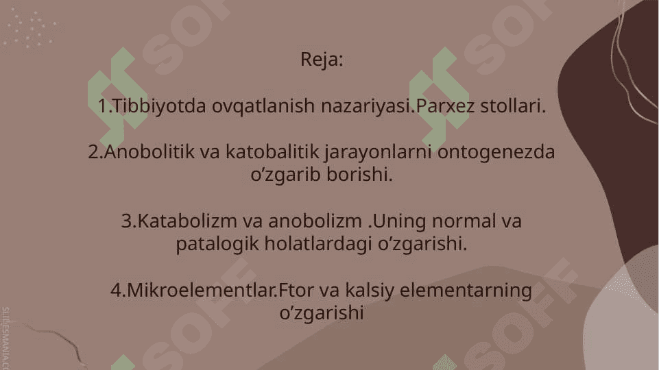 Moddalar almashinuviga kirish. Ovqatlanish biokimyosi . Metobolizm haqida tushuncha 2
