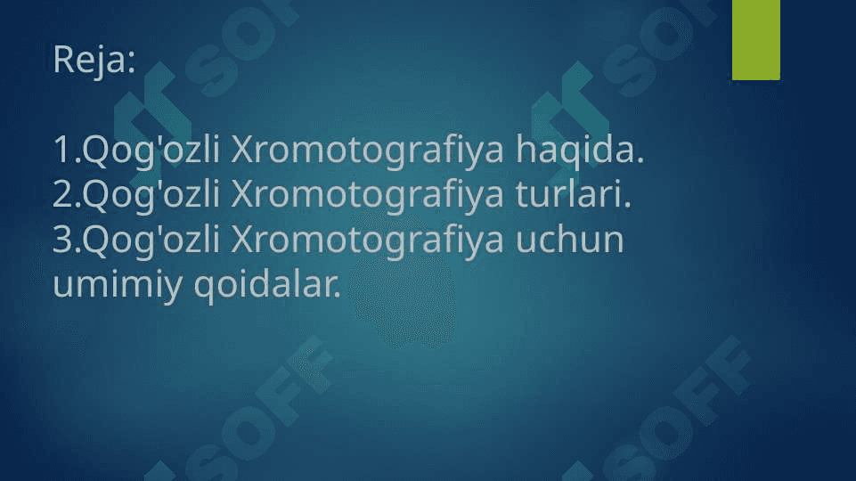 Qog'ozli Xromotografiya 2